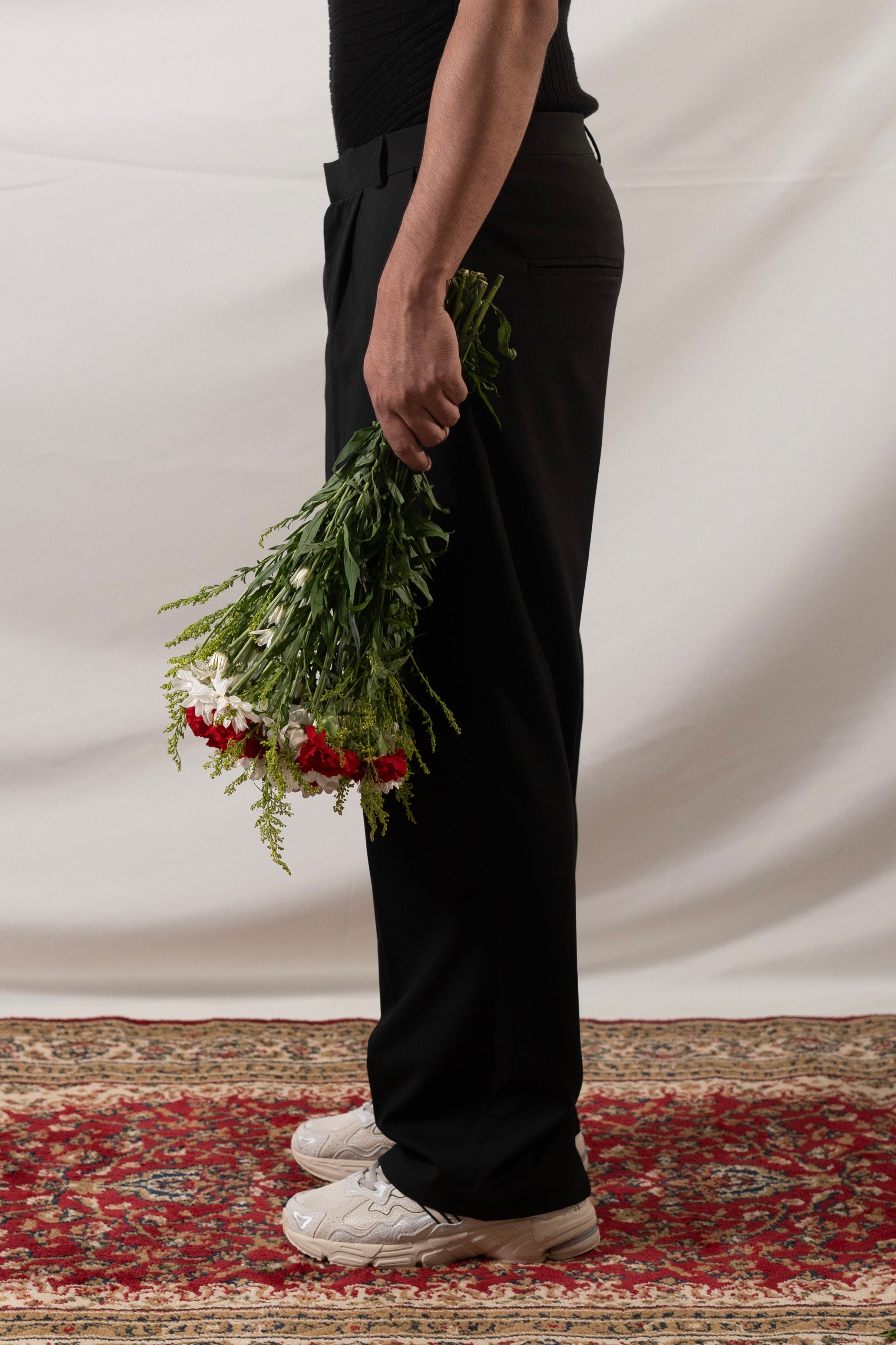 PANTALON PLISADO - NEGRO